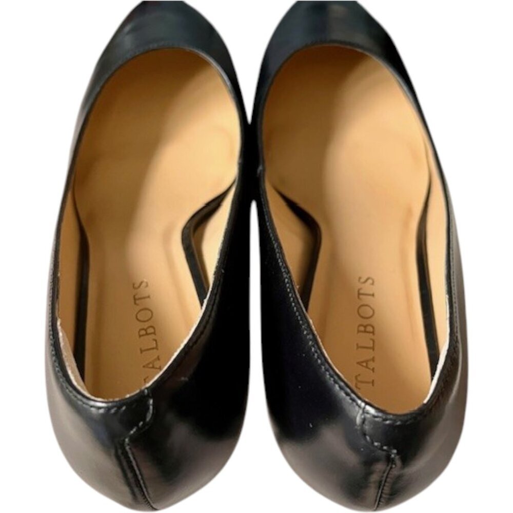 Talbots Classic Leather Pumps Made in Brazil 2.5” Heel - Black - 8 WIDE - Picture 5 of 12